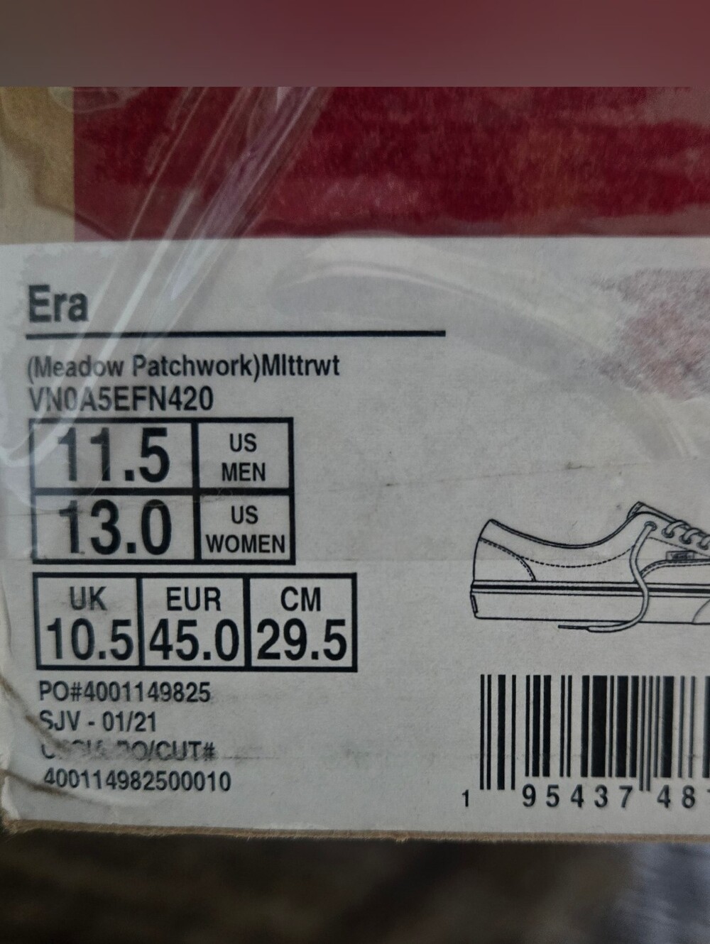 Vans Era Meadow Patchwork - MLTTRWT MEN'S SIZE 11.5 1026 - Picture 6 of 6